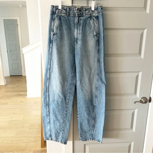 New Apiece Apart Meridian Jeans Austin Wash Barrel - Picture 2 of 6